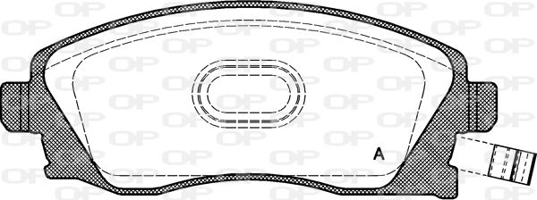 OPEN PARTS stabdžių trinkelių rinkinys, diskinis stabdys BPA0774.12